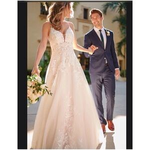 Stella York A-Line Wedding Dress | Lace Tulle Embroidered Bridal Gown NWOT